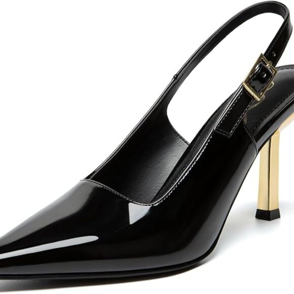 Athlefit Women's High Stiletto Slingback Heels - Picture 4 of 6